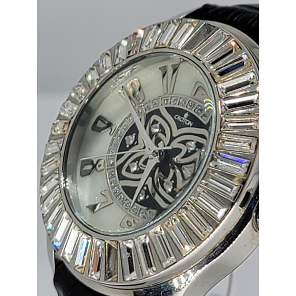 Croton Womens Bling Iced Bezel Quartz High Class cn207394ss Watch